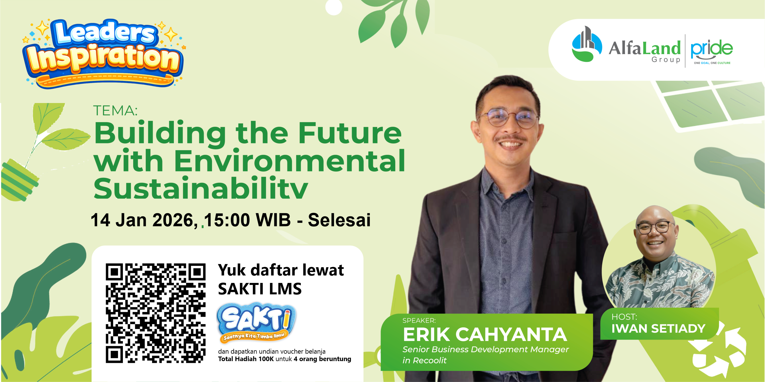 Leaders Inspiration | Building the Future with Environmental Sustainability - Eric Cahyanta | 14 Jan 2026